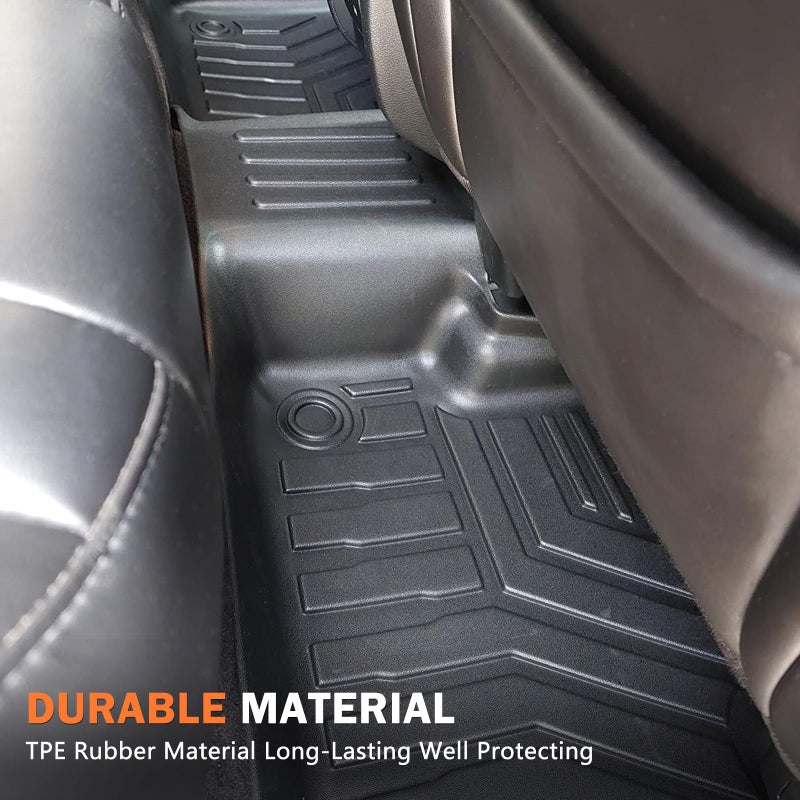 KUST Floor Mats for Ford Escape 2020-2025 2026 (NOT for Hybrid), All Weather TPE Rubber Front Rear 2 Row Car Mats Escape Accessories High Edge Black, 3PCS - Image 4